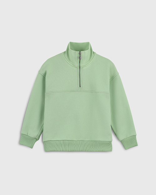 Детский свитшот Unisex с воротом на молнии, мятный