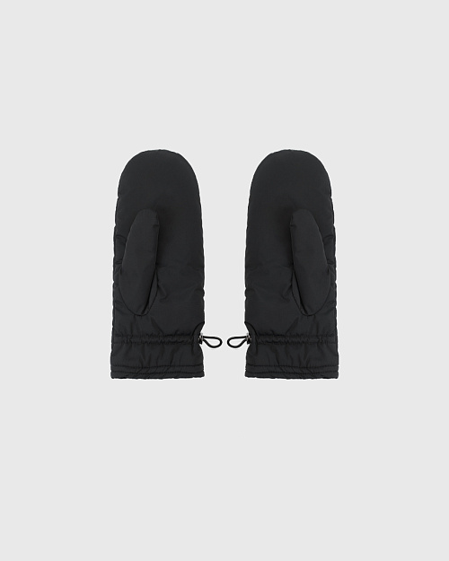 Теплые варежки текстильные, черный