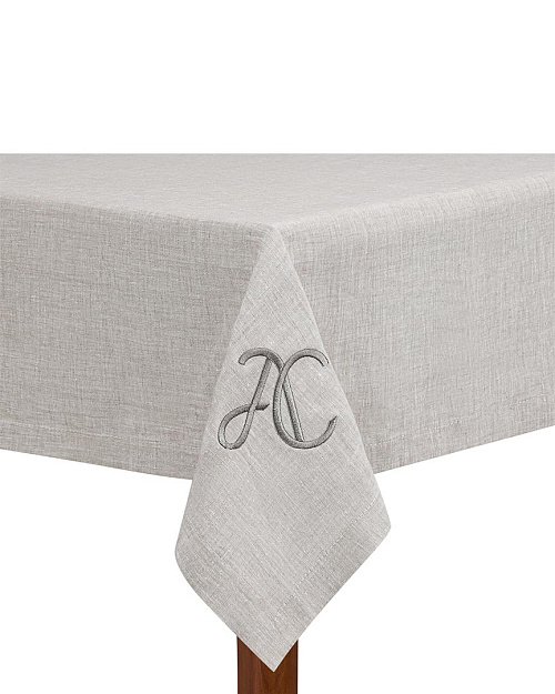 Скатерть из льна, серо-бежевый, 110x160 см