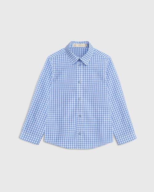 Детская рубашка Unisex в клетку, синий