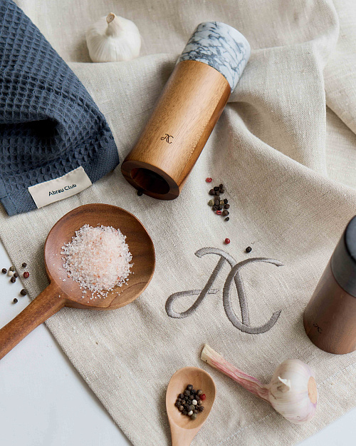 Скатерть из льна, серо-бежевый, 110x160 см