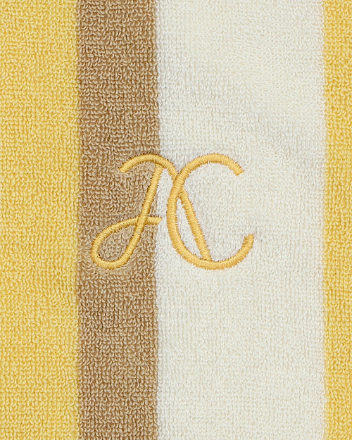 Детское пончо махровое в полоску, желтый