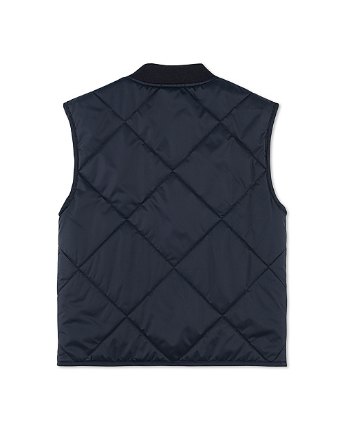 Детский стеганый жилет Unisex на синтепоне из водоотталкивающей ткани, темно-синий