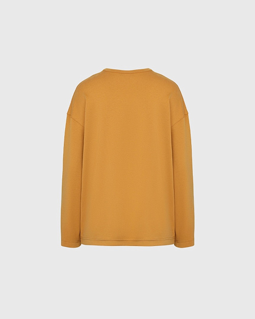 Хлопковый лонгслив Unisex, желтый