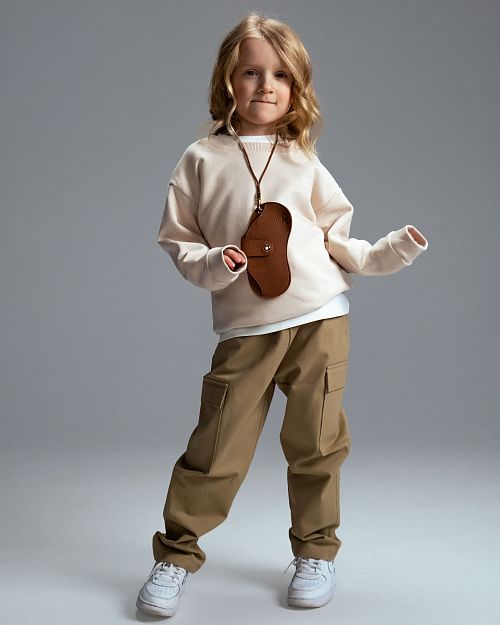 Детский свитшот Unisex, кремовый