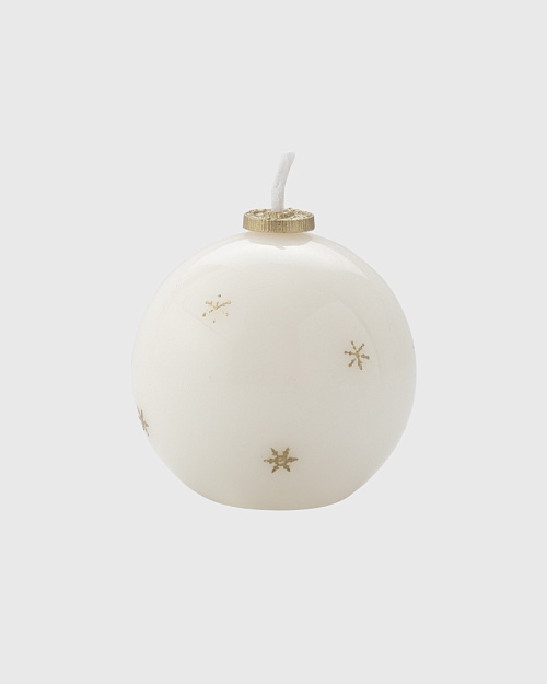 Набор свечей в виде елочных игрушек, молочный