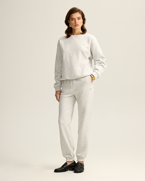 Свитшот оверсайз Unisex, серый меланж