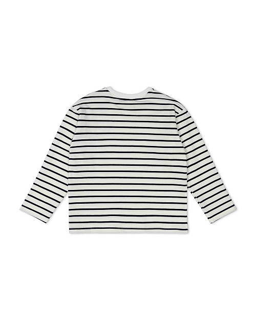 Детский лонгслив в полоску Unisex из хлопка, синий