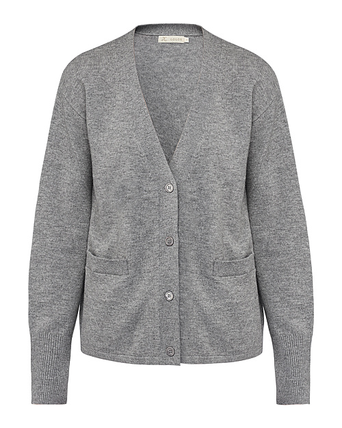 Кардиган женский, серый меланж